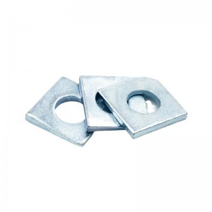 High Strength Galvanized White Blue Zinc Plated DIN434 Square inclined washer
