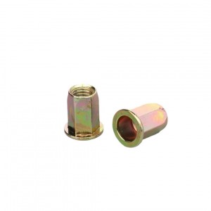 High strength Flat head hex rivet nuts aluminum alloy