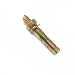 high strength Outer hexagon Galvanized metal expansion bolt yellow zinc expansion screw