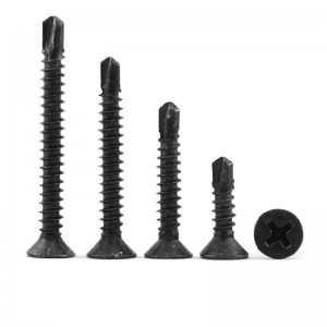 Black Phosphate Black Oxide Countersunk DIN968 Flat Head Drill Screw Self-drillng Screws