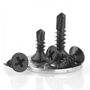 Black Phosphate Black Oxide Countersunk DIN968 Flat Head Drill Screw Self-drillng Screws