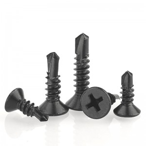 Black Phosphate Black Oxide Countersunk DIN968 Flat Head Drill Screw Self-drillng Screws