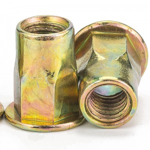 Flat Round Head Internal and External Half Hex Rivet Nuts aluminum alloy