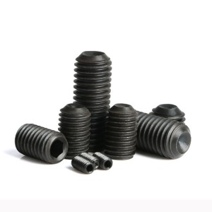Alta resistência grau 4.8 8,8 10,9 12,9 Óxido de preto DIN915 DIN916 Bolt de conjunto