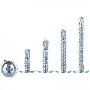 304 stainless steel thin flat head cross recessed tapping screw Cross drilling screw