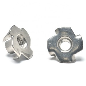 Stainless Steel A2-70 A4-80 SS201 SS304 SS316 Four Claw Nut 4 Prong Tee Nuts