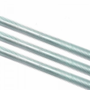 Electroplated blue white zinc lead screw carbon steel DIN976 Full thread rod