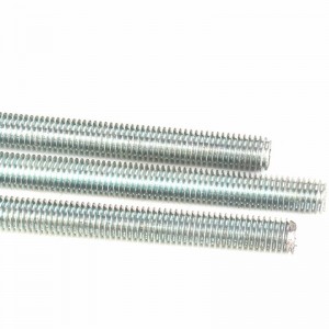Thép bằng vít màu trắng kẽm màu xanh da xanh DIN976 Thanh phát đầy đủ