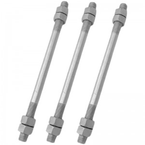 Hot dip galvanized double head bolt Steel structure photovoltaic Lead screw single head bolt