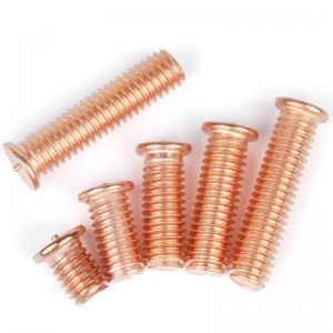 Fastener Copper plated welding screws Spot welding bolt Internal thread welding stud