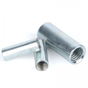 Kekuatan Tinggi Gred 4 8 10 12 Keluli Galvanized Blue White Zinc Plated DIN6334 Long Hex Coupling Nuts