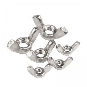 Vlekvrye staal A2-70 A4-80 SS201 SS304 SS316 DIN315 Butterfly Wing Nuts