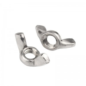 Vlekvrye staal A2-70 A4-80 SS201 SS304 SS316 DIN315 Butterfly Wing Nuts