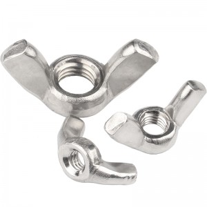 Vlekvrye staal A2-70 A4-80 SS201 SS304 SS316 DIN315 Butterfly Wing Nuts