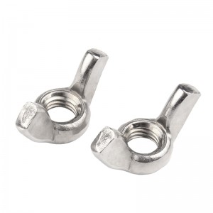 Vlekvrye staal A2-70 A4-80 SS201 SS304 SS316 DIN315 Butterfly Wing Nuts