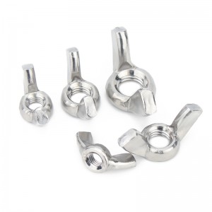 Écrous à oreilles papillon en acier inoxydable A2-70 A4-80 SS201 SS304 SS316 DIN315