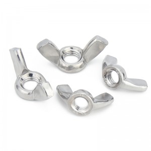 Vlekvrye staal A2-70 A4-80 SS201 SS304 SS316 DIN315 Butterfly Wing Nuts