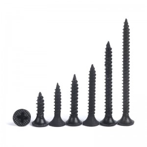 Uña de pared seca de alta resistencia M3.5 Tornillo de madera de la cabeza de la cabeza de la cabeza del gris negro
