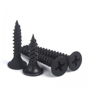 Uña de pared seca de alta resistencia M3.5 Tornillo de madera de la cabeza de la cabeza de la cabeza del gris negro
