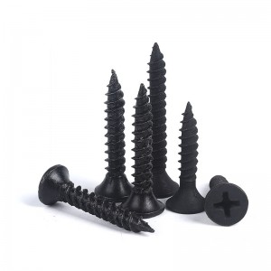 Uña de pared seca de alta resistencia M3.5 Tornillo de madera de la cabeza de la cabeza de la cabeza del gris negro