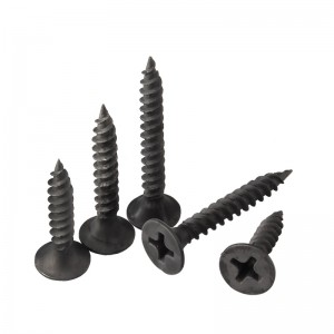 Uña de pared seca de alta resistencia M3.5 Tornillo de madera de la cabeza de la cabeza de la cabeza del gris negro