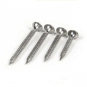 304 stainless steel cross dry wall nail Cup head socket bolt self-tapping screw