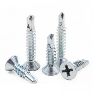 Galvanized 304 stainless steel drill tail screw Flat head dovetail self-tapping screw