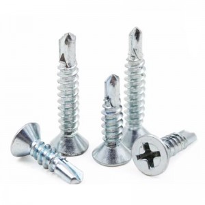 Galvanized 304 stainless steel drill tail screw Flat head dovetail self-tapping screw
