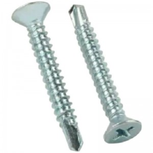 Galvanized 304 stainless steel drill tail screw Flat head dovetail self-tapping screw