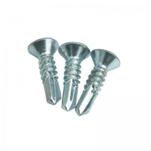 Galvanized 304 stainless steel drill tail screw Flat head dovetail self-tapping screw