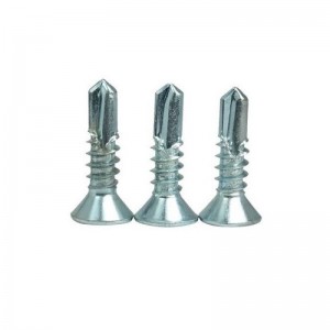 Galvanized 304 stainless steel drill tail screw Flat head dovetail self-tapping screw