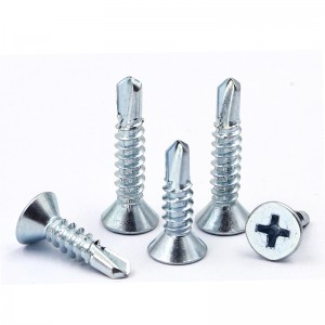 Galvanized 304 stainless steel drill tail screw Flat head dovetail self-tapping screw