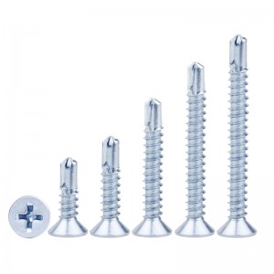 Galvanized 304 stainless steel drill tail screw Flat head dovetail self-tapping screw