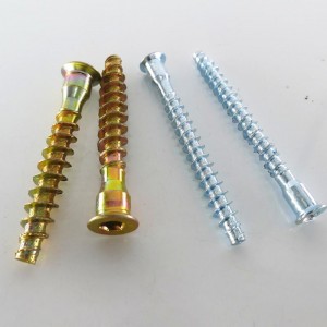 Countersunk hexagon socket head tapping screws Yellow zinc plating  Wood screws