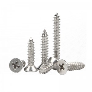 304 Vlekvrye staal Counterunk Head Socket Head Cap Cap Skroef DIN7991 Platkop Tapskroef