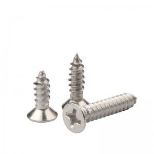 304 Vlekvrye staal Counterunk Head Socket Head Cap Cap Skroef DIN7991 Platkop Tapskroef