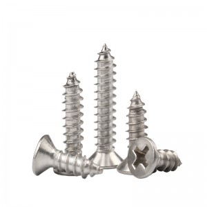 304 Vlekvrye staal Counterunk Head Socket Head Cap Cap Skroef DIN7991 Platkop Tapskroef