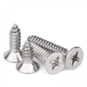 304 Vlekvrye staal Counterunk Head Socket Head Cap Cap Skroef DIN7991 Platkop Tapskroef