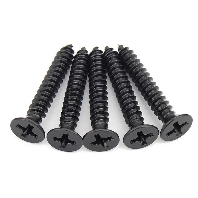 Black Phosphate Oxide Steel Countersunk CSK Flat Head Skru mengetuk sendiri