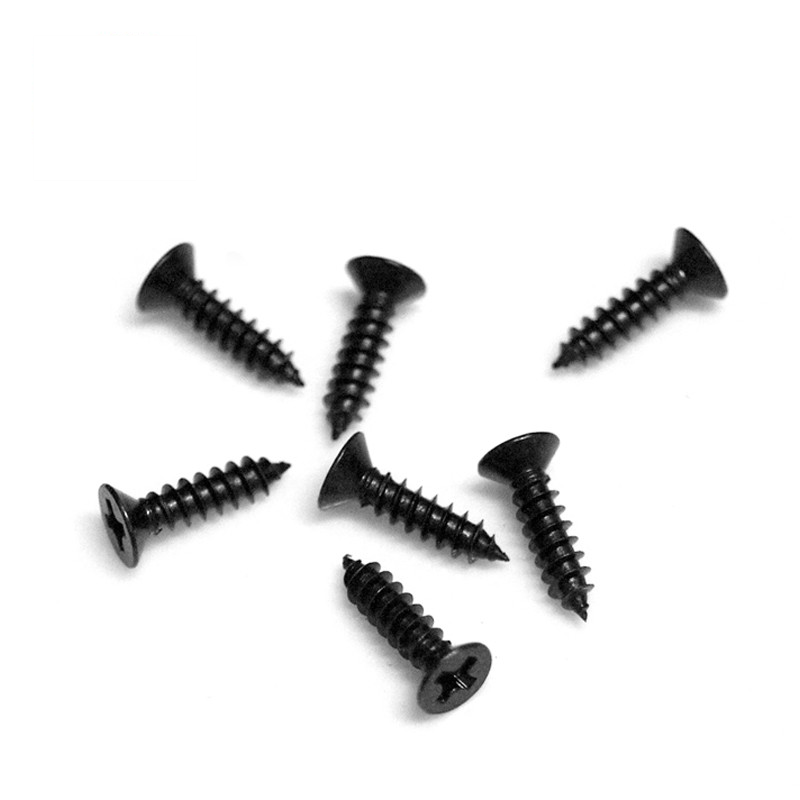 Μαύρες βίδες με αυτοκόλλητες βίδες με επίπεδη κεφαλή CSK Countersunk από οξείδιο του φωσφορικού χάλυβα