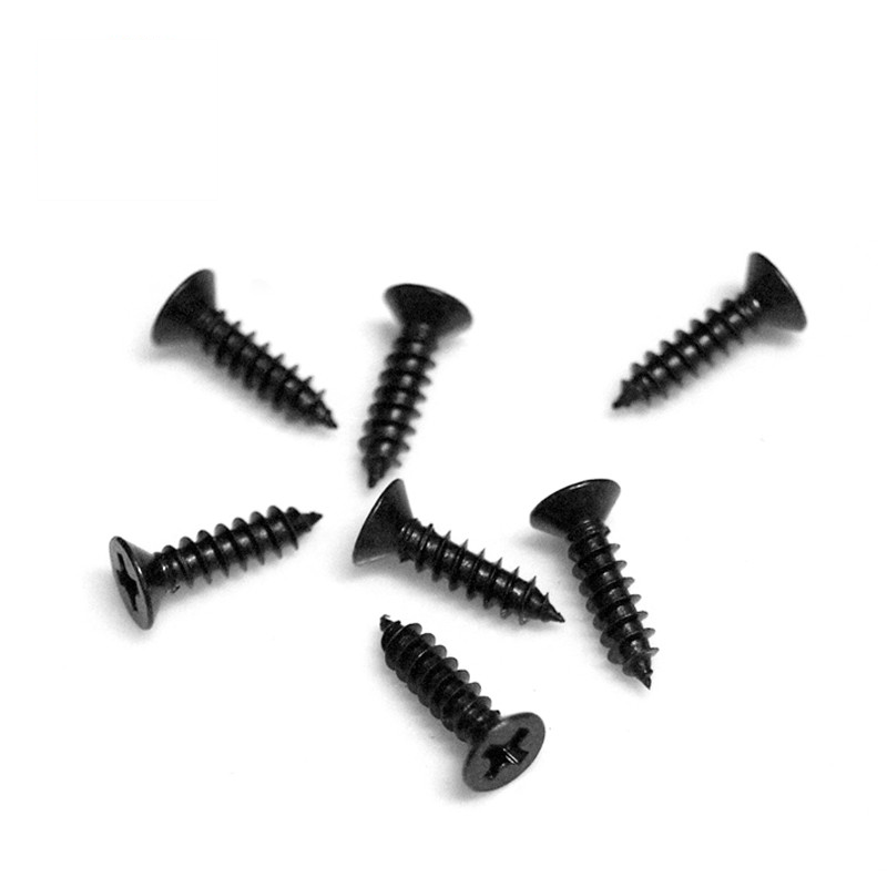 Black Phosphate Oxide Steel Countersunk CSK Flat Head Self-tapping Screws