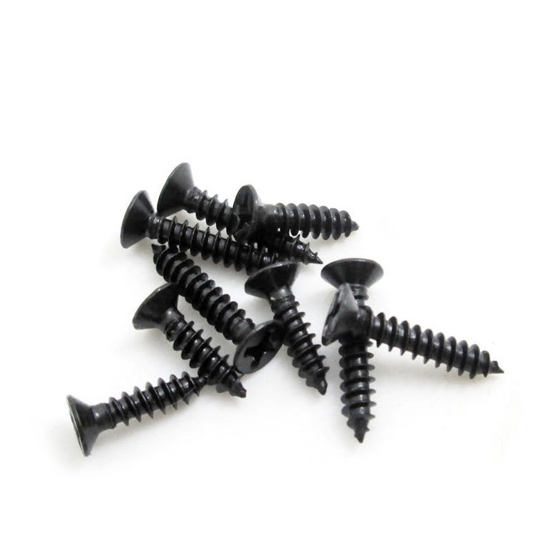 Black Phosphate Oxide Steel Countersunk CSK Flat Head Skru mengetuk sendiri