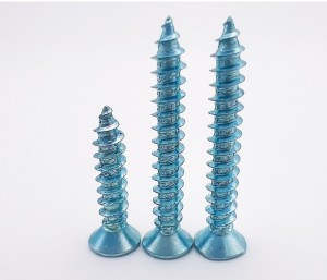 Cross recessed countersunk head tapping screws High strength galvanized flat head self-tapping screw
