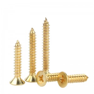 304 stainless steel cross countersunk head self-tapping screw Color zinc platingFlat head self-tapping screw