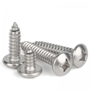 304 stainless steel tapping screw cross head screw cross Round head Half round head bolt