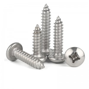 304 stainless steel tapping screw cross head screw cross Round head Half round head bolt