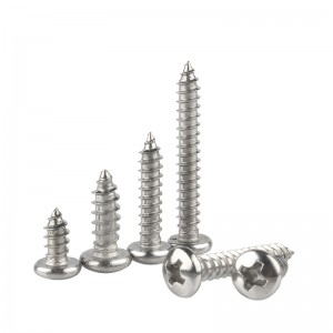 304 stainless steel tapping screw cross head screw cross Round head Half round head bolt