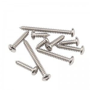 304 stainless steel tapping screw cross head screw cross Round head Half round head bolt