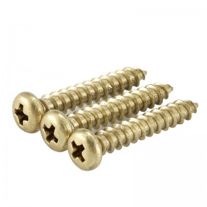 410 stainless steel round head pan head drilling tail wire DIN7504 Color zinc plating Cross tapping screws