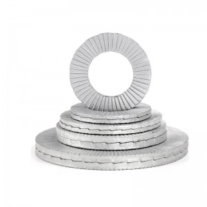 Din25201 Rondelle auto-verrouillable à double pile en acier carbone dacromet verrouillage conique